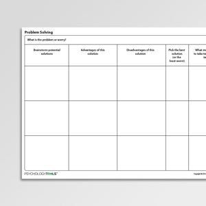 Problem Solving Worksheet Pdf Psychology Tools