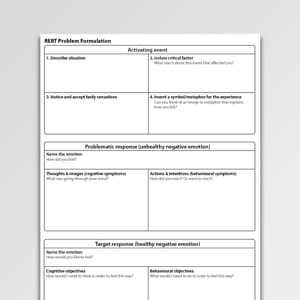 Rational Emotive Behavior Therapy Worksheets | Psychology Tools